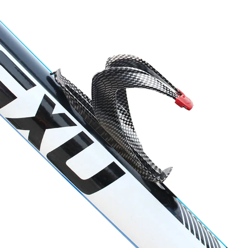 

Cycle MTB Mountain Road Bike Water Bottle Holder Carbon Fiber Water Bottle Cages, Red & black & custom white blue