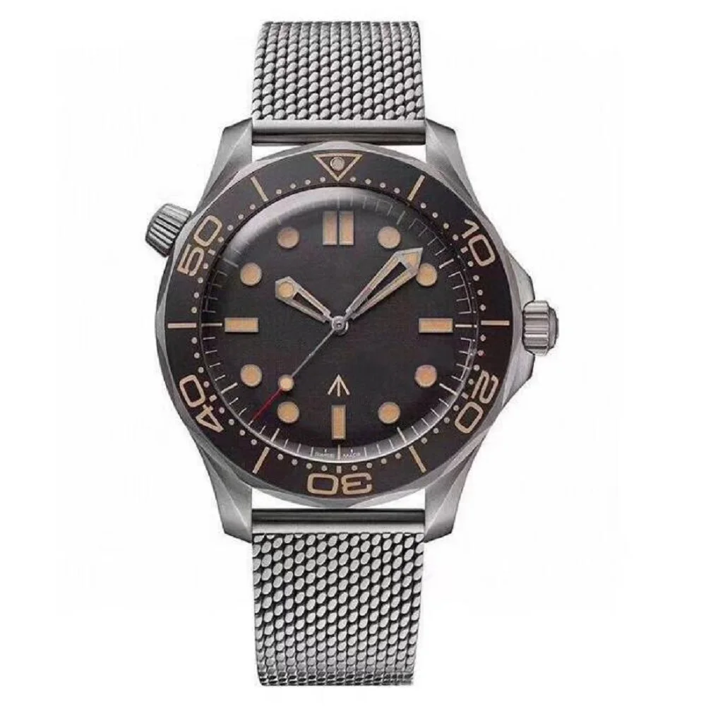 

2021 Mechanical Brand Luxury Mesh Belt Automatic Watch Men Waterproof Wristwatch Limited Edition Master James Bond&#39s 007