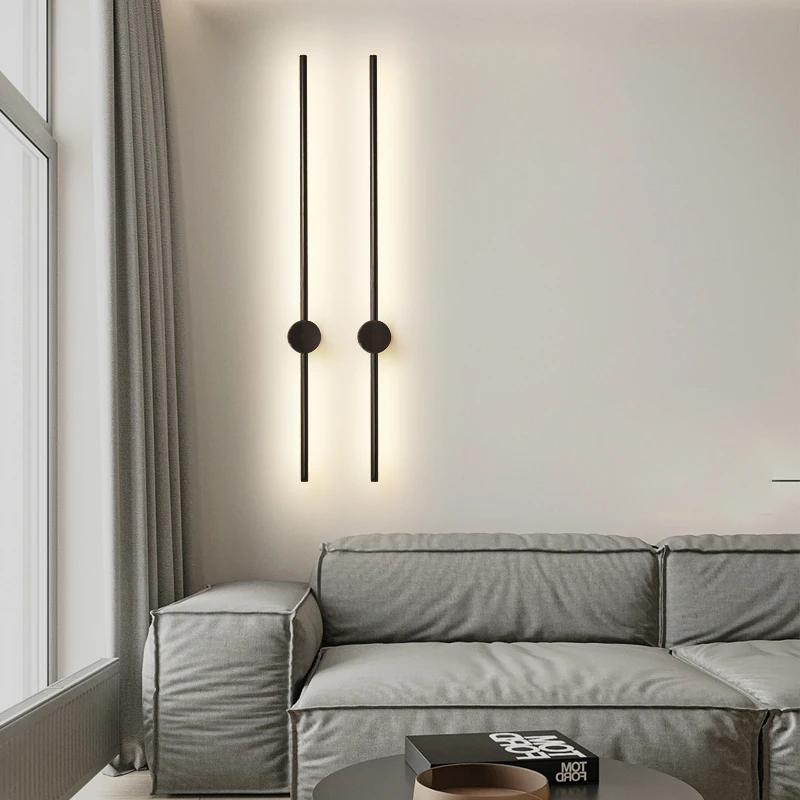 Modern Design Round Ring Long Shape Wall Lamp Bedroom Lightings Living Room Hotel Lobby Chandelier Wall Light