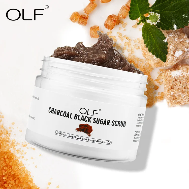 

OEM/ODM Private Label Smooth Skin Charcoal Black Sugar Scrub Exfoliating Body Skin Care Face Scrub