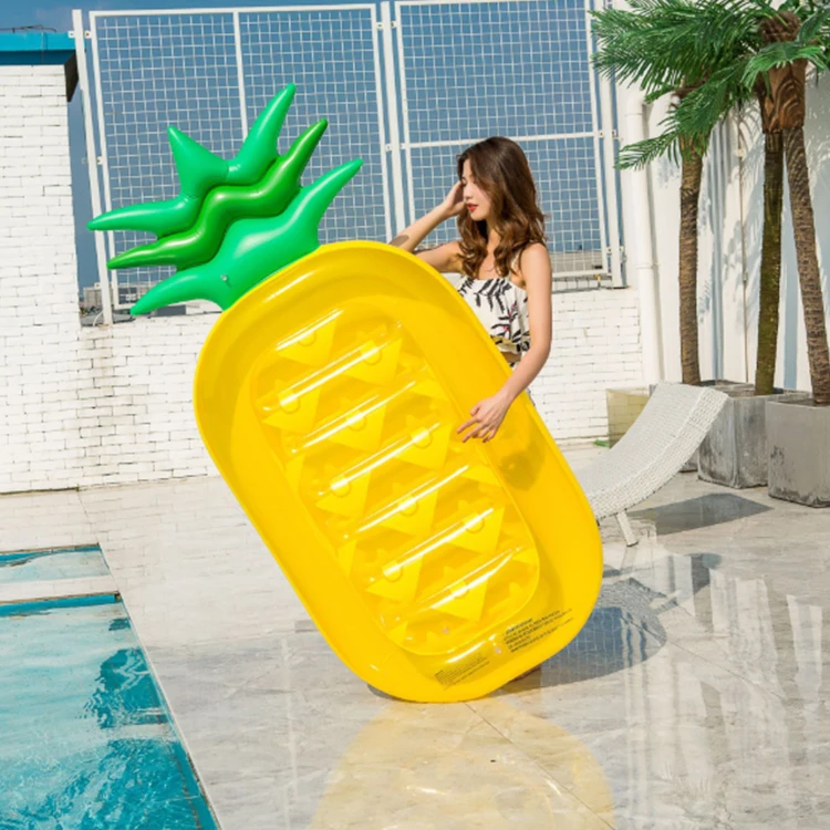 

Custom Printed PVC Toy Swimming Pool Float Inflatable Fruits Pineapple Shaped Pool Float, As picture