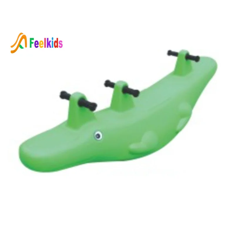 

Plastic material baby seesaw for kids with three chairs, As pic