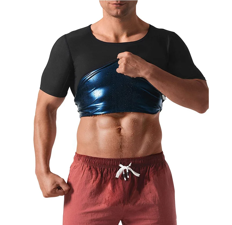 

Sweat Body Shaper Men's Workout Tank Top Slimming Shaping Tops Weight Loss Sauna Shirt, 2 colors