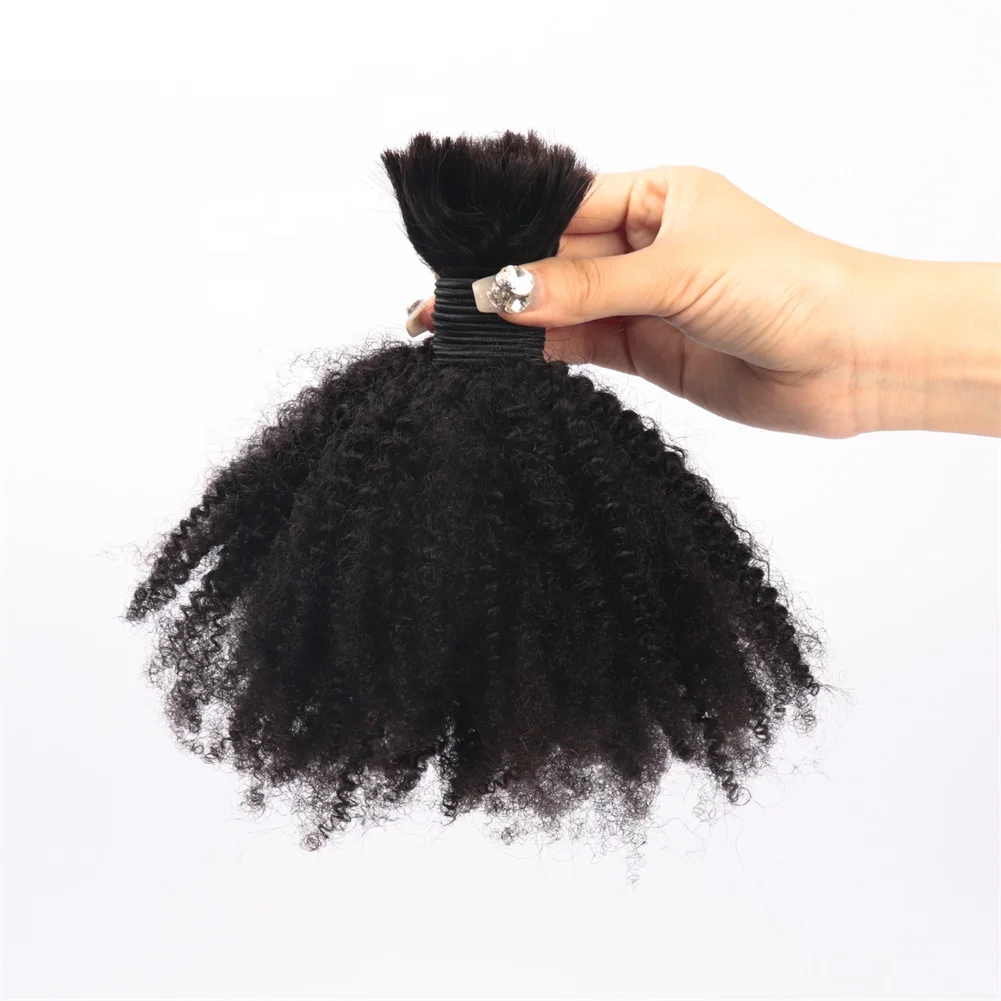 

100% Natural Raw Brazilian Hair Kinky Coily 12A High Quality Indian Cuticle Aligned Afro Human Bulk Hair