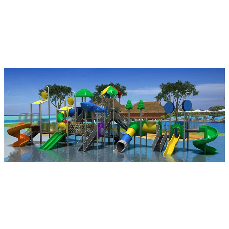 

Commercial equipment water park a water slide water playground JMQ-G132A, Red yellow blue orange green etc