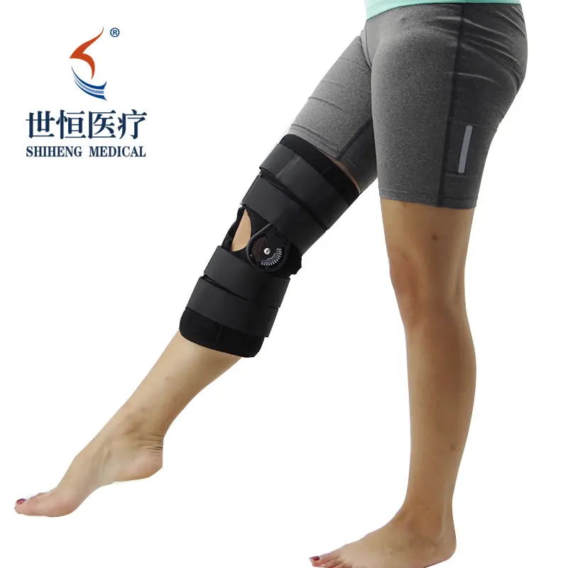 

Adjustable Orthopedic Medical Post-op Hinged Knee Brace, Black