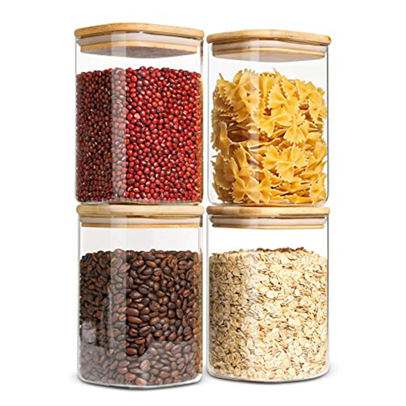 

Hot Selling Wholesale Plastic Food Cereal Storage Containers for Kitchen Cereal Organizer Storage Jar With Lids Set