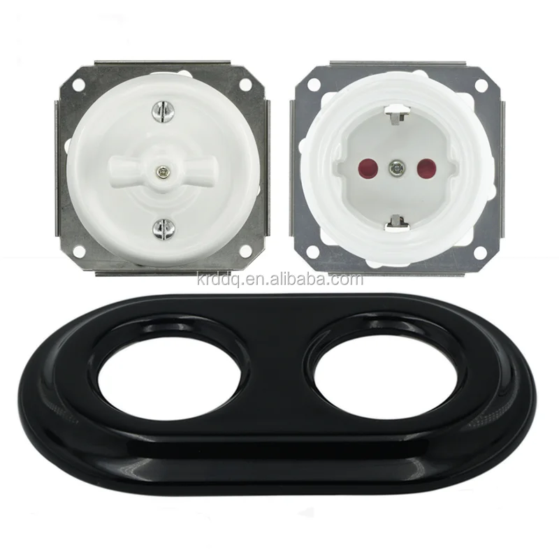 Europeo Antiguo Estilo De Cerámica Interruptor Giratorio Retro