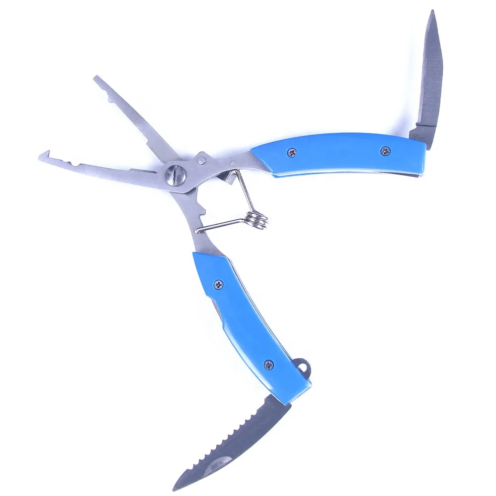 

Multi-function Fishing Pliers Scissors with Knife Line Cutter Remove Hook Tackle Tool Kits Accessories Fishing Tool, As picture