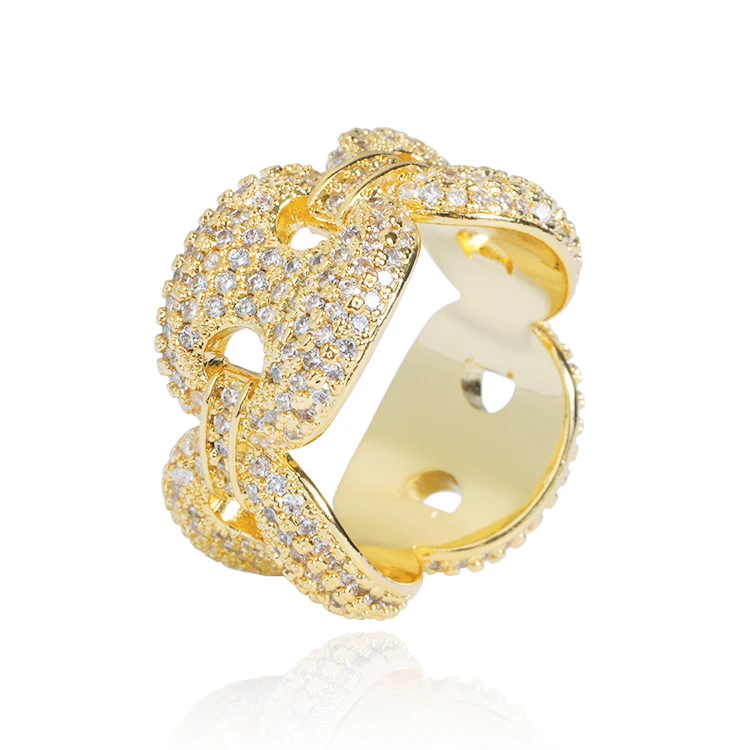 

Classical Jewellery Rings 14k Gold Plated With White Stone Engagement Ring Diamond