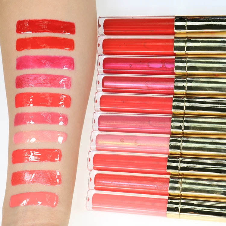 

vegan lipgloss private Label moisturizing glitter shimmery glossy fruit lip gloss