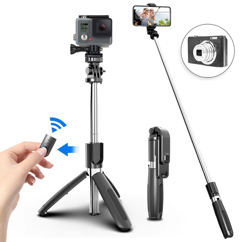 

CYKE L02 Handheld Selfie Stick 100CM Adaptable Wireless Remote Controller Tripod Foldable Selfie Stick Mini For Phone Camera