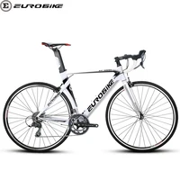 

EUROBIKE Special Design Frame Racing Bike Road Bicycle Shimano Claris Groupset 16 Speed Alloy Wheel Cycling