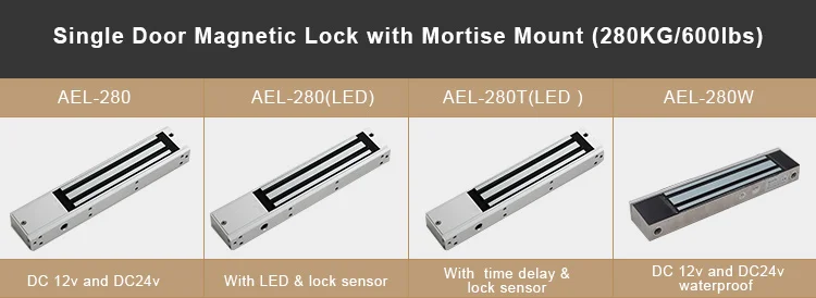 280kg 600BL Mortise Mount Door Magnetic Lock Holding Force For Access control 