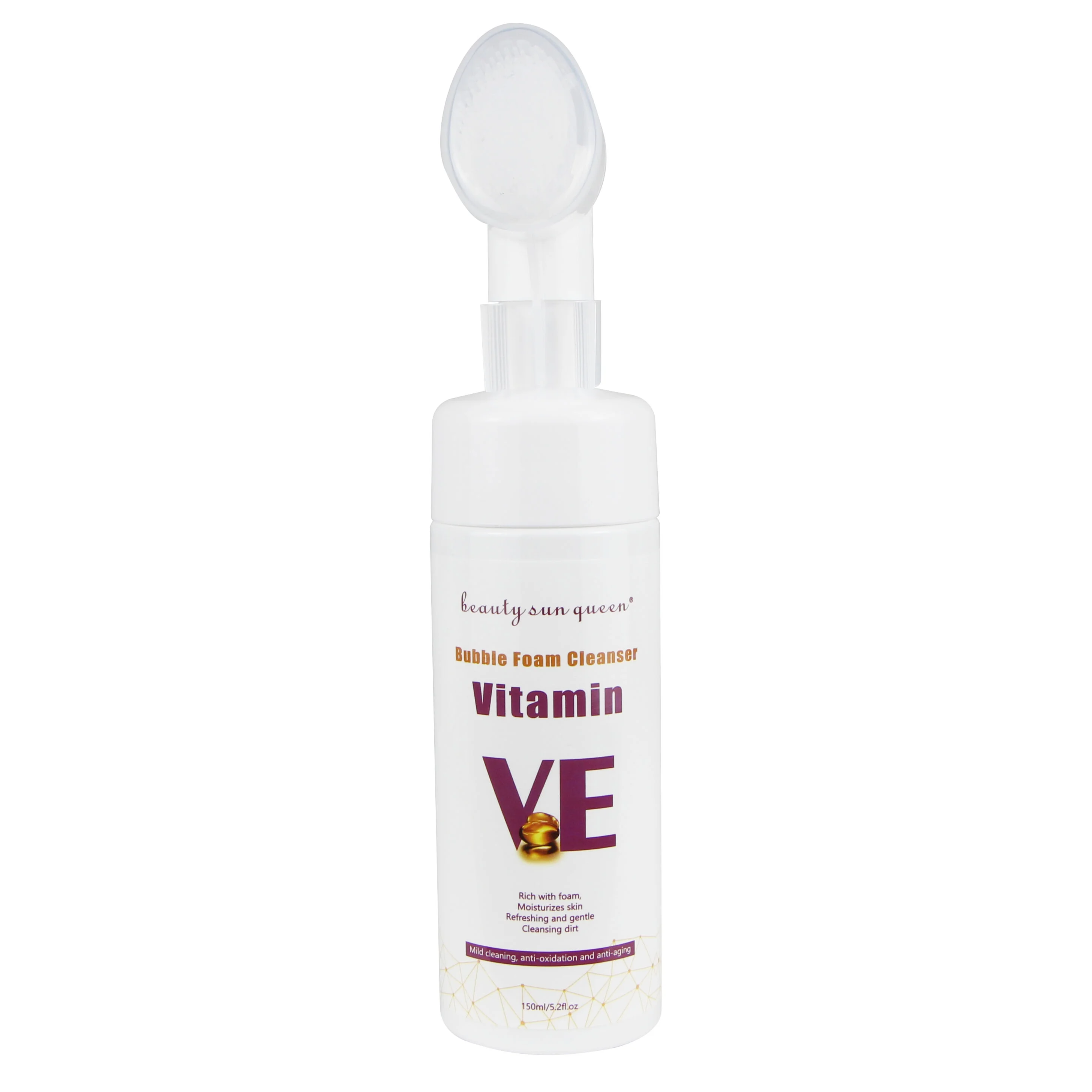 

Factory wholesale plant-derived vitamin E Skin Whitening Face Wash Cleanser, White