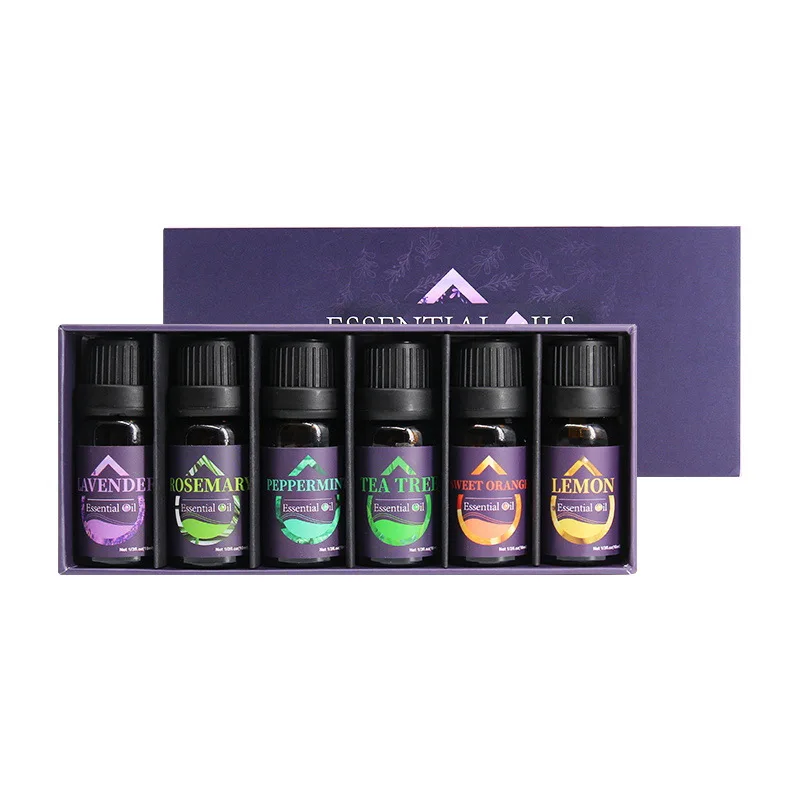 

6pcs Gift Set Premium Fragrance Oil 10ml Skin Massage Essential Oils Plant Therapy Wellness Oil