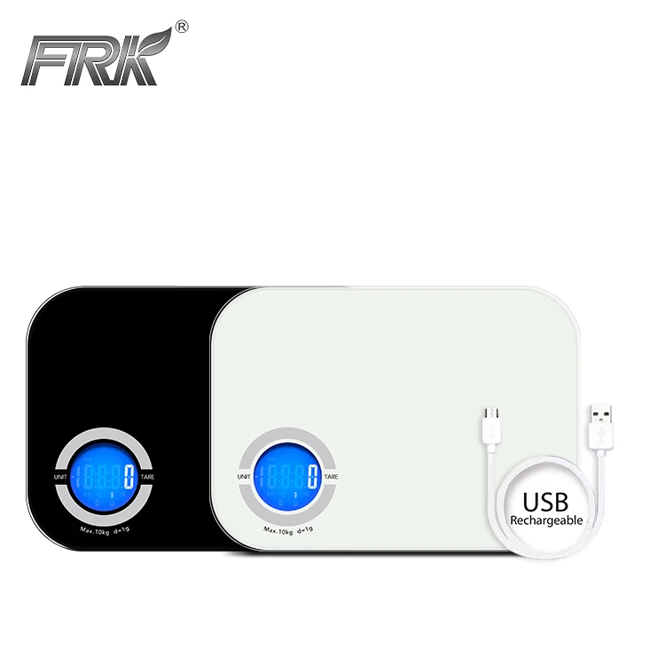 

Customized Tempered Glass Platform Usb Charge Battery Rectangle Platform Kitchen Digital Scale, Custom design