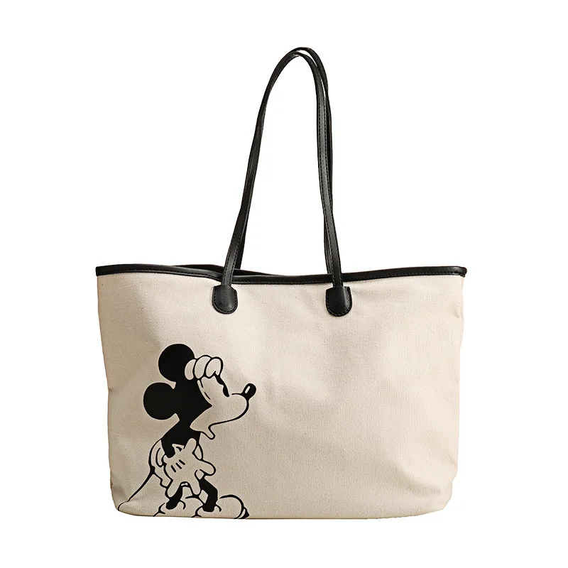 

Disney Fashion Multi Function Canvas Bag Shopping Bags Cloth Women's Large Capacity Cute Printing Polyester Cotton Soft Handle