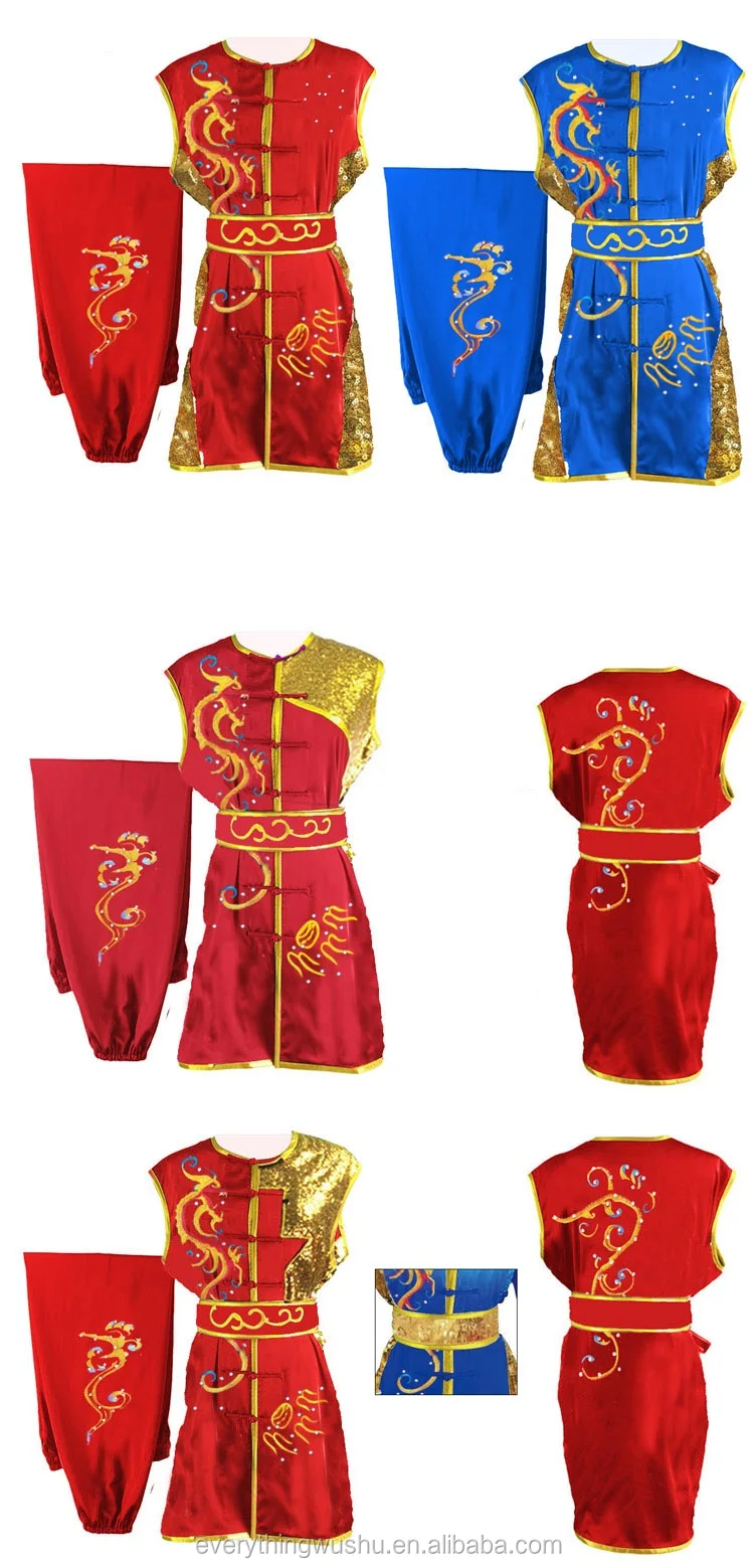 Custom Premium Embroidery Wushu Kungfu Competition Uniform Nanquan Uniforms for Wushu Class and Team