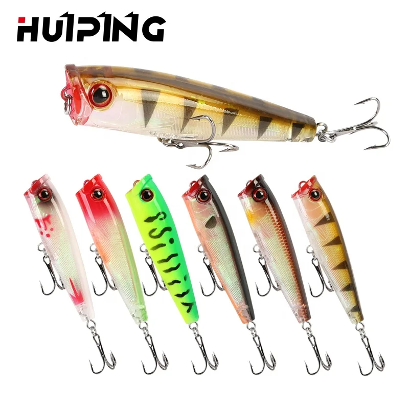 

Fishing Lures Wholesale 7g 65mm Popper Lure Top Water Hard Bait Bass Wobblers Artificial Bait P369, 6 colors