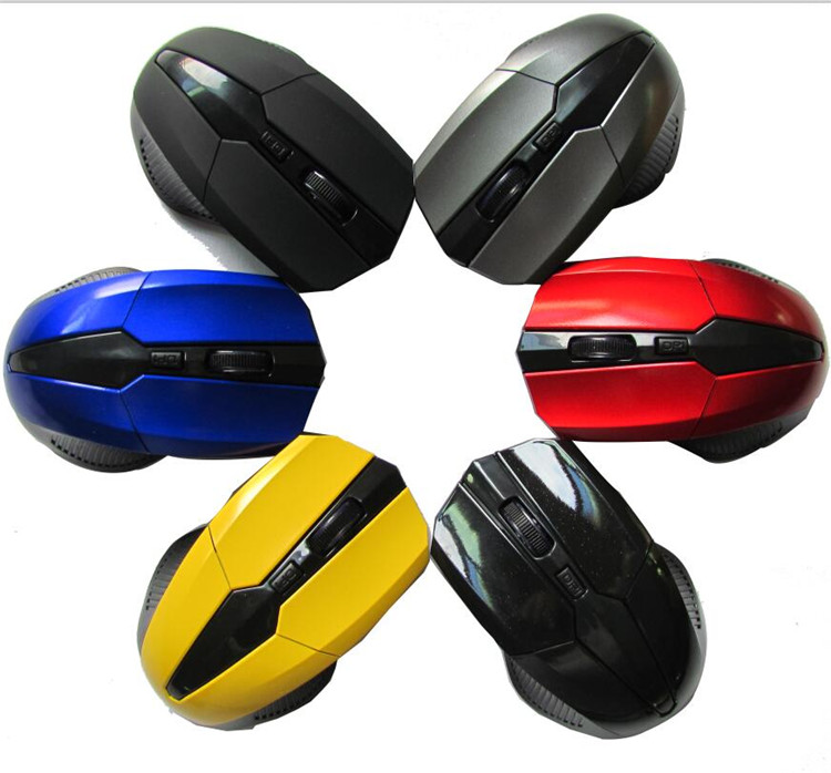 

New Products For laptop Ergonomic 2.4G Optical Computer Wireless Mouse, Black, blue, gray, red, yellow