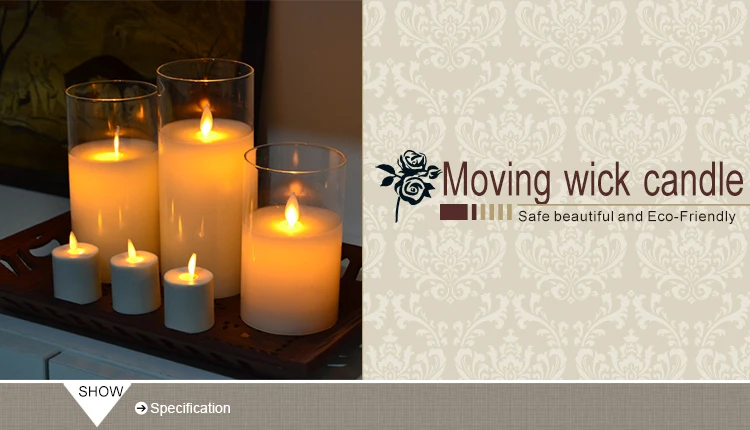 Christmas Moving Wick Dancing Flicker LED Flame Electric Church Candles