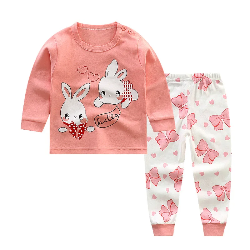 

New Arrival Baby Clothes Girls' Clothing Sets Kids Outfits Printing Long Sleeve T shirt and Pant for Children
