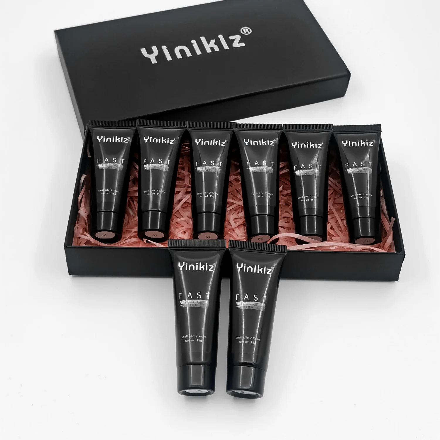 

Yinikiz Poly Extension Nail Gel Kit Private Label Wholesale Color Soak Off Uv Gel Nail Polish Resin False Nail Glue OEM