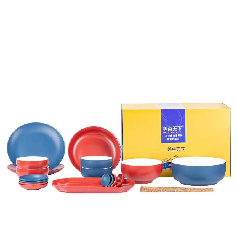 
Factory wholesale european non stick coated cookware dinner set ceramic porcelain 