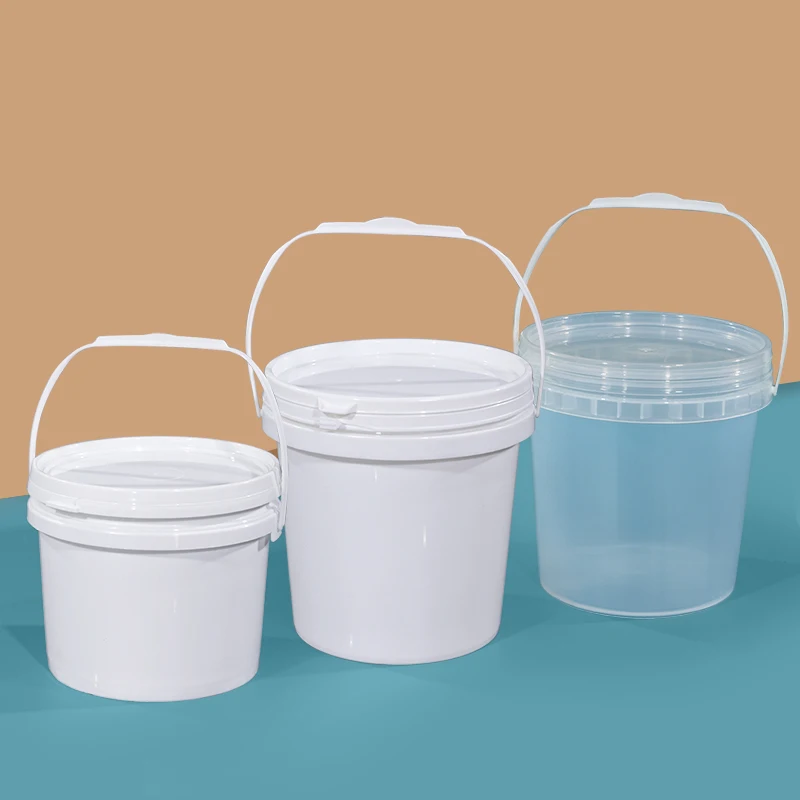 3L Food Grade Container Unbreakable PP Small Plastic Bucket With Handle Lid