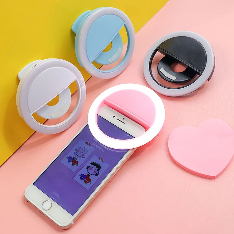 

3 modes dimmable portable SMD mini selfie ring light for phone china suppliers small phone mini ring light