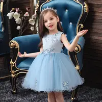 

European style flower Girl dresses for wedding kids birthday party wear pink frocks baby girl frocks designs for 5 years