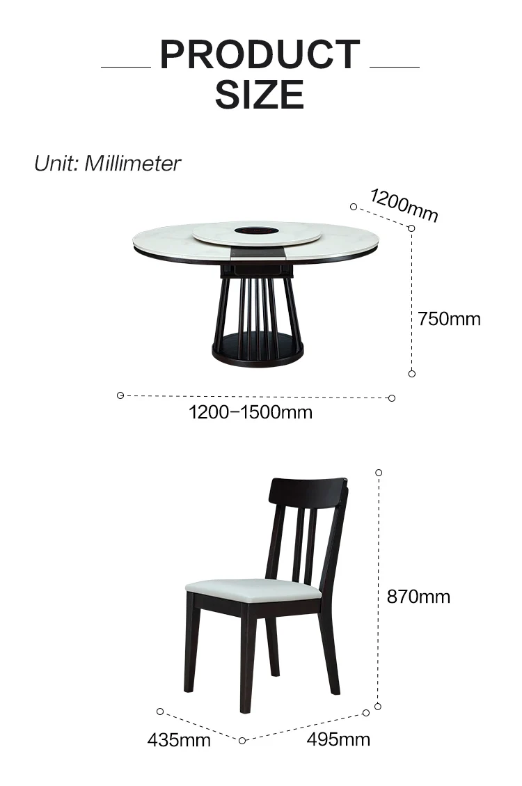 New Style Modern Home Furniture Italian Dining Table And Chair Set