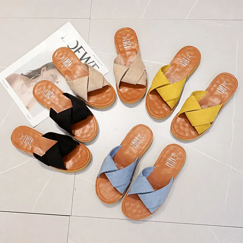 

Slippers women wear the new Korean version of beef tendon soft bottom sandals and Flip Flops Beach Shoes sandals, Customized color