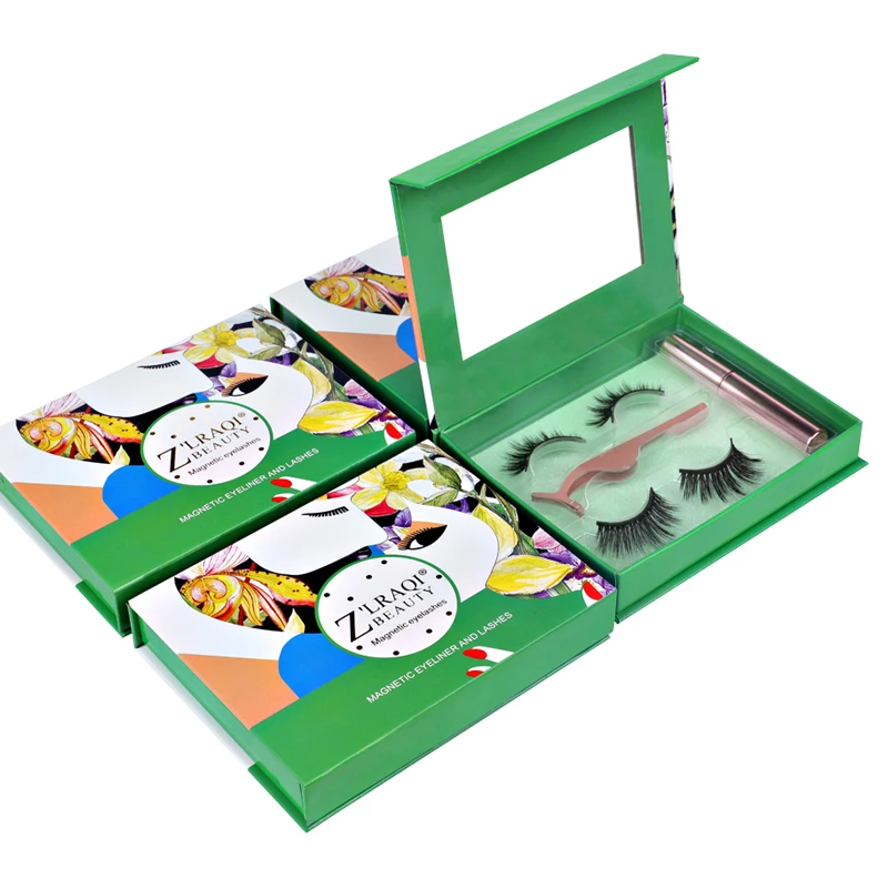 

Hot Style Magnetic Eyelash Vendor Natural Eyelash Magnetic Magnetic Eyelashes With Eyeliner Waterproof, Natural black