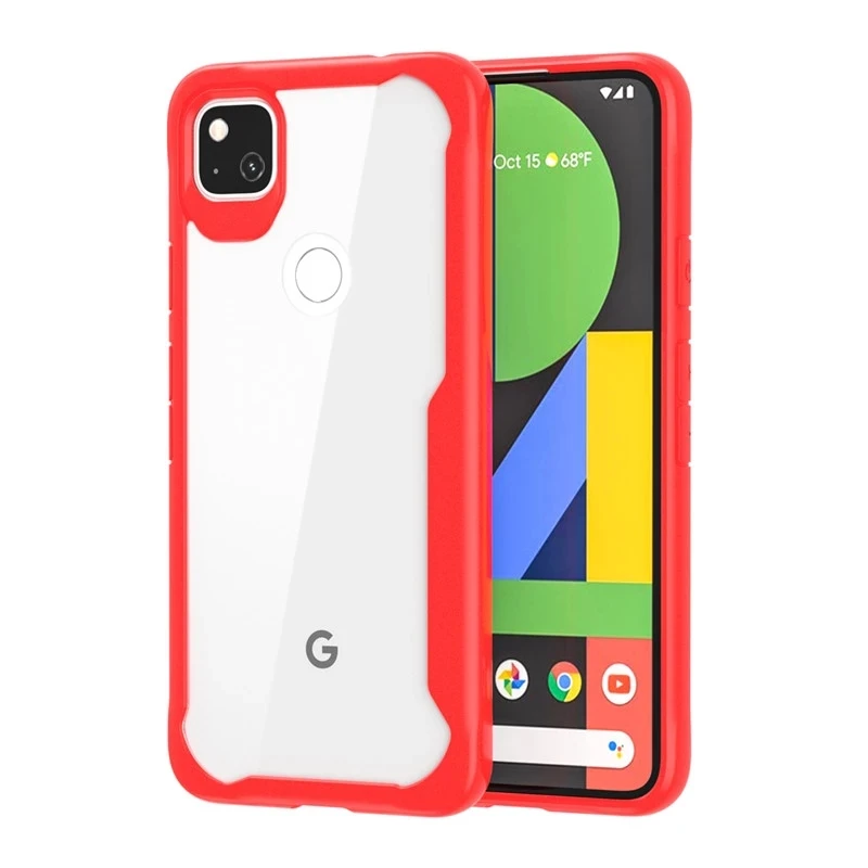 

TPU Silicone Phone Case PC Cover Protective Clear Phone Case for Google Pixel 4A