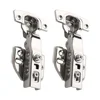 35mm Half Overlay Cover Stainless Steel Door Soft Close Hydraulic Door Hinges Damper Buffer For Cabinet Cupboard Furniture