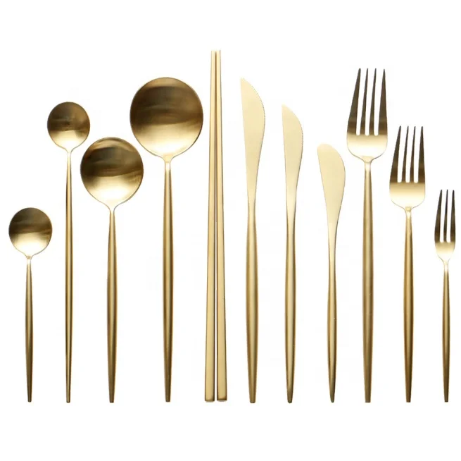 

gold plated cutlery gold plated flatware wholesale gold plated flatware wholesale, Customized color