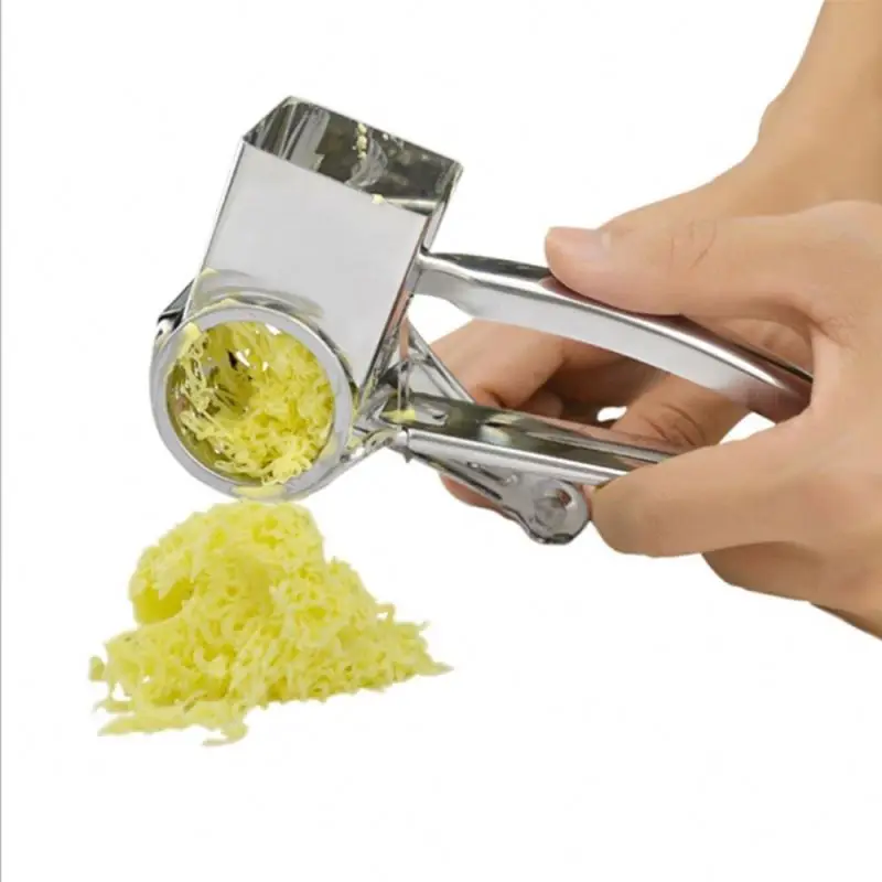 

Free Shipping Creative 4 Drums Blades Rotary Cheese Grater Stainless Steel Cheese Slicer S