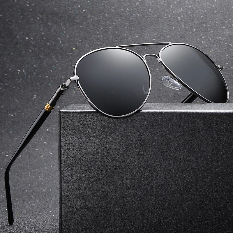 

Luxury Men's Polarized Sunglasses Driving Sun Glasses For Men Women Brand Designer Male Vintage Black Pilot Sunglasses UV400