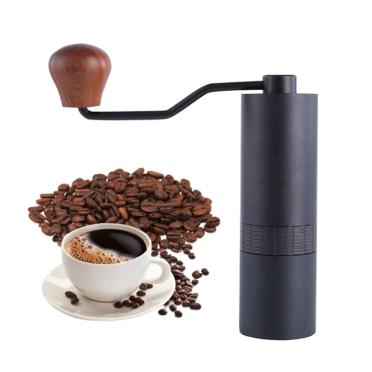 

proffesional mini portable hand 35g espresso stainless steel mill flat burr black manual coffee bean grinder
