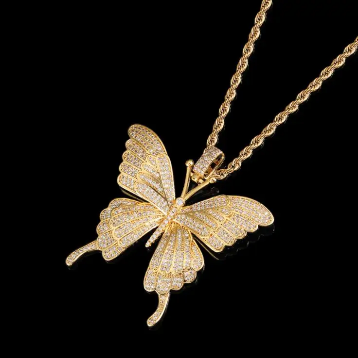 

2021 Xuqian diy custom hip hop jewelry pendant charms pendant butterfly gold pendant