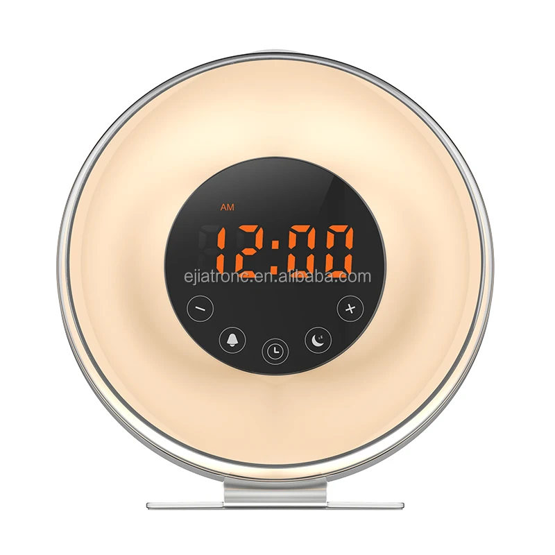 

EK20 Bedroom Night Light Wake Up Sunrise Simulation Light Therapy Dual Digital LED Alarm Clock