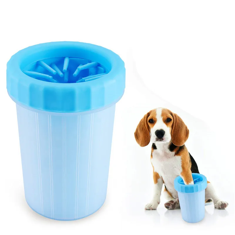 

Dog Paw Cleaner Cup Soft Silicone Combs Portable Pet Foot Washer Cup Paw Clean Brush Quickly Wash Dirty Cat Foot Cleaning Bucket, As photo