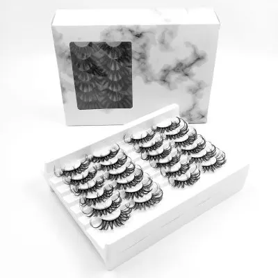

QUEENACrossborder new products 24 pairs false eyelashes 5D multilayer extended thick eyelashes factory wholesale eyelashes