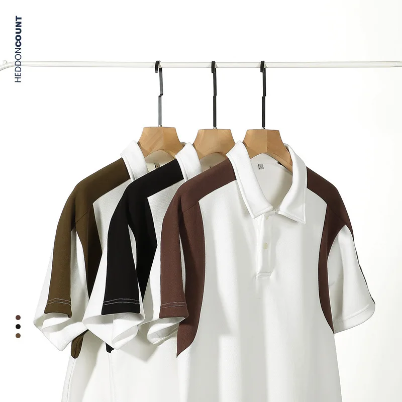 2024 Summer new high-quality cotton T-shirt male version solid color custom embroidered lapel top polo shirt