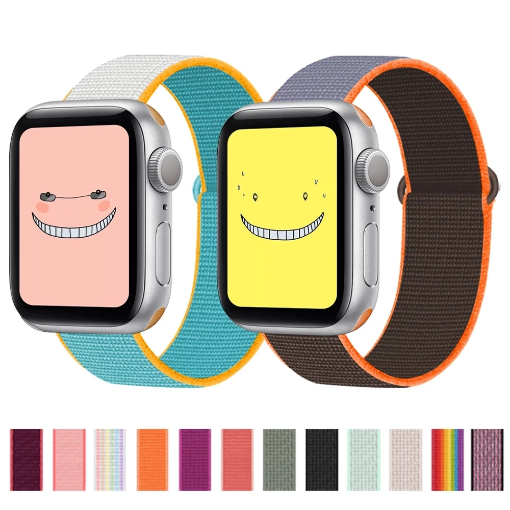 

Nylon Strap For apple Watch band 44mm 40mm 42mm 38mm sport loop watchband for iwatch bracelet watch series 6 5 4 3 2 1 SE