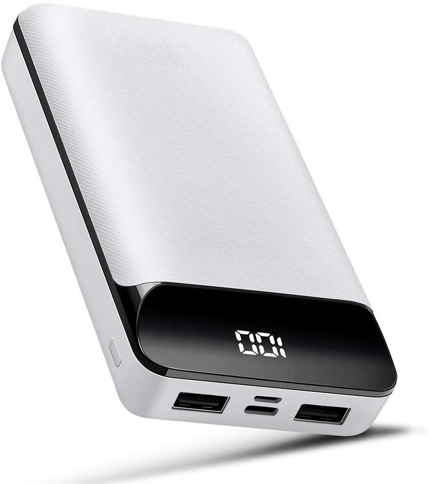 

20000mAh Portable Charger PSE Powerbank Led Display Dual USB Power Bank for iPad, Mobile Phones, Black,white