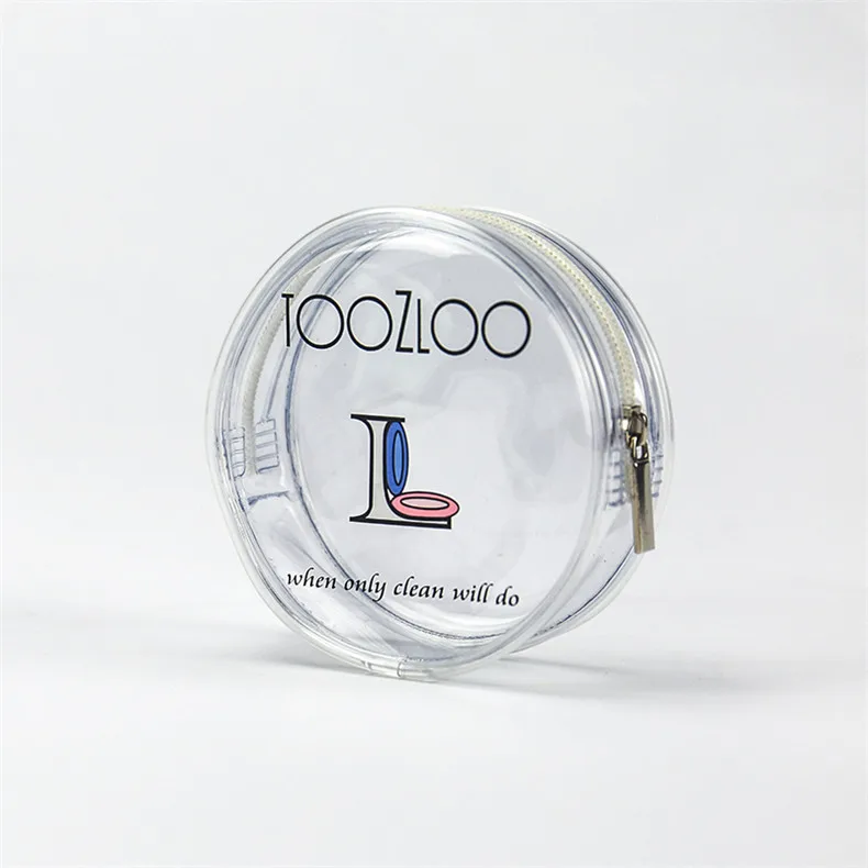 

Custom Wholesale Plastic Cosmetic Bag Set Toiletries Travel Waterproof Pvc Bag Zipper Clear Round Makeup Bag, Customized color