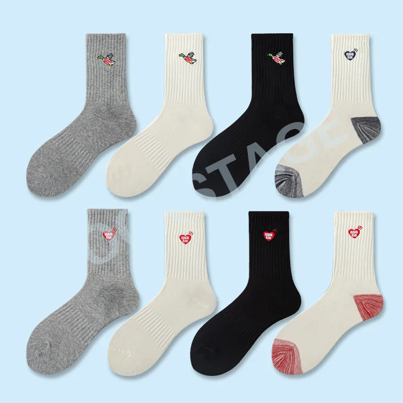 

High Quality No Minimum Unisex Crew Plain Knit Embroidery Logo Sox Custom Embroidered Socks Custom Embroidered Socks, Picture shown